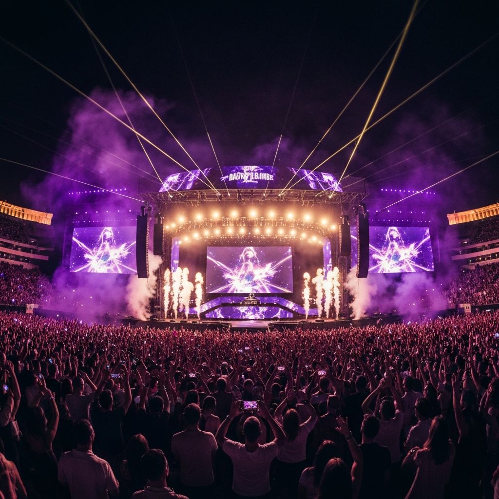 Stadium-scale festival production